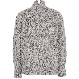 ASPROMONTE Sweater with V-neck and long sleeves in brown acrylic fabric for women