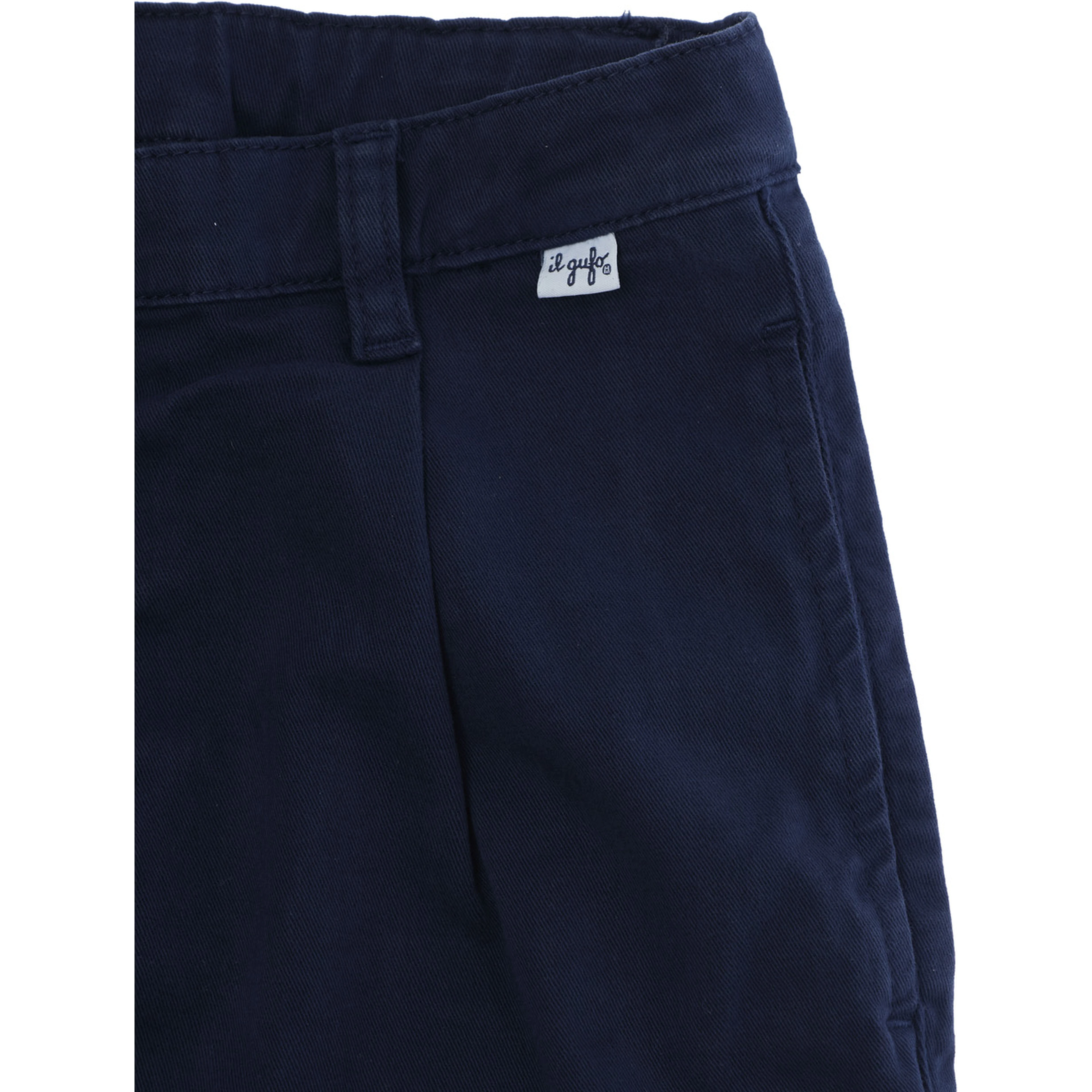 Long Pants with Pockets and Edges Finished in Tech Fabric Blue for Boy