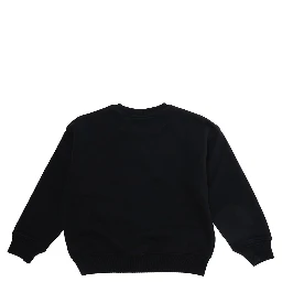 MC2 SAINT BARTH KIDS crewneck sweatshirt with long sleeves and tech fabric in cotton and polyester, black for women