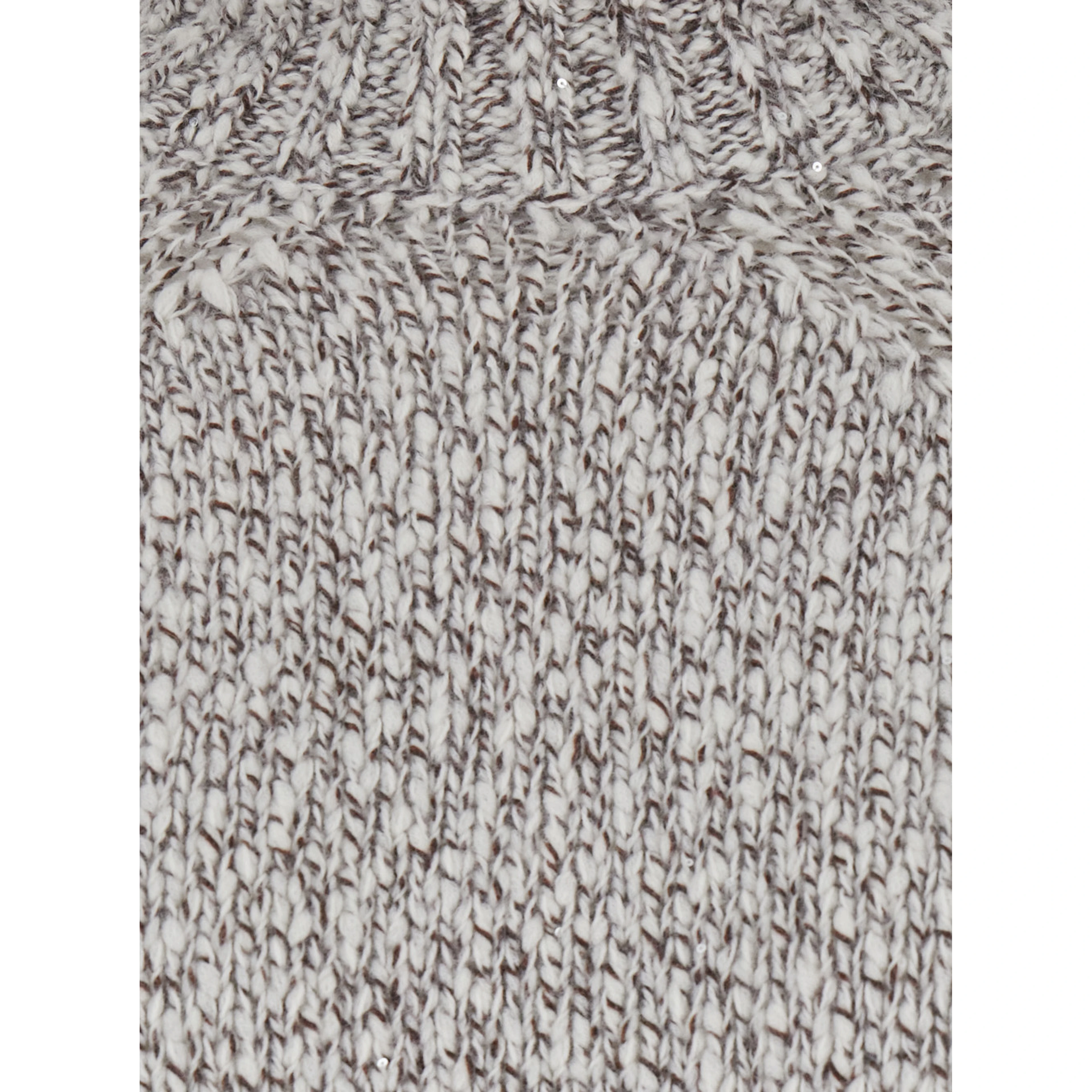 ASPROMONTE Sweater with V-neck and long sleeves in brown acrylic fabric for women