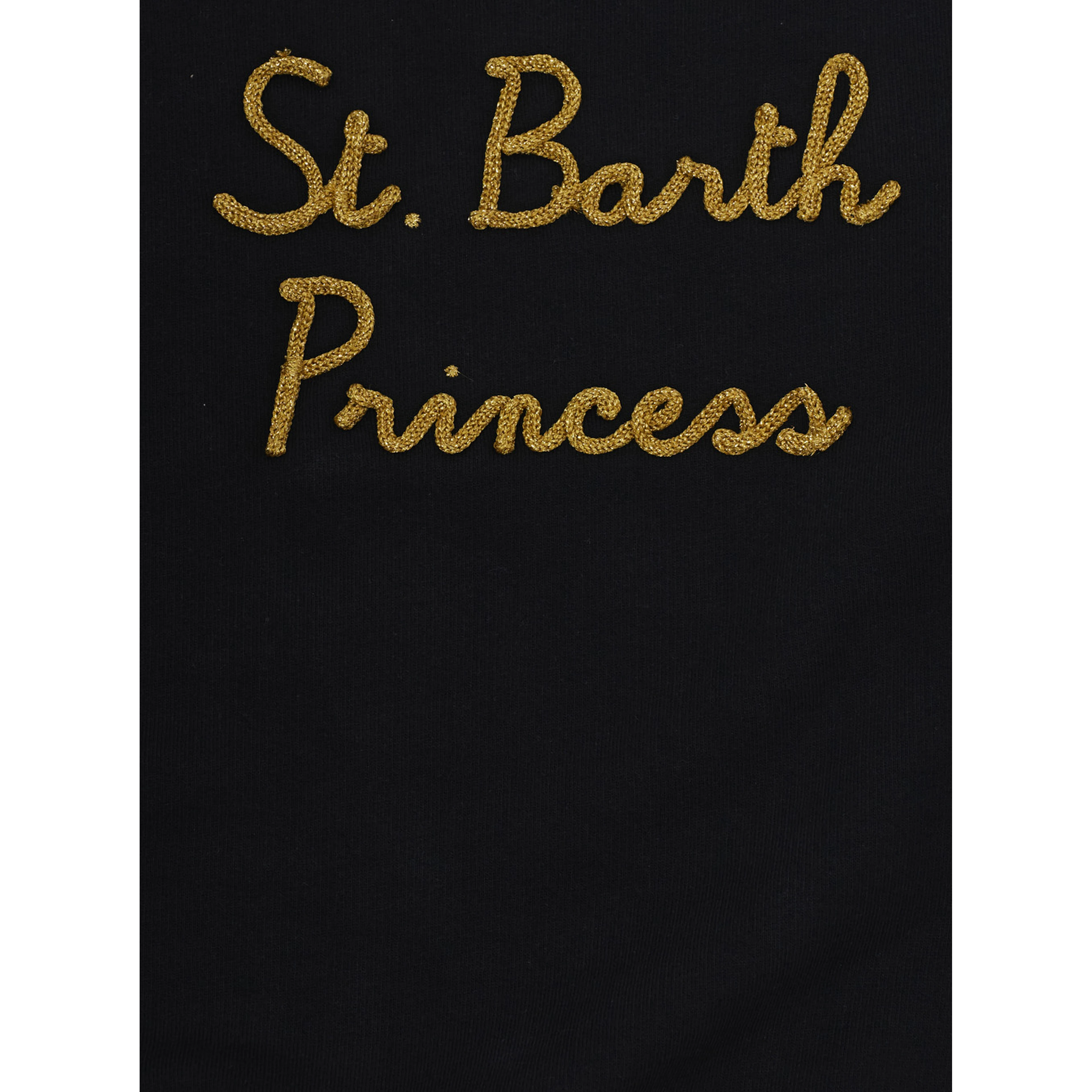 MC2 SAINT BARTH KIDS crewneck sweatshirt with long sleeves and tech fabric in cotton and polyester, black for women