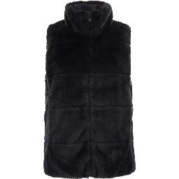 Vest NIVES FURY reversible with high collar and pockets Brown Unisex