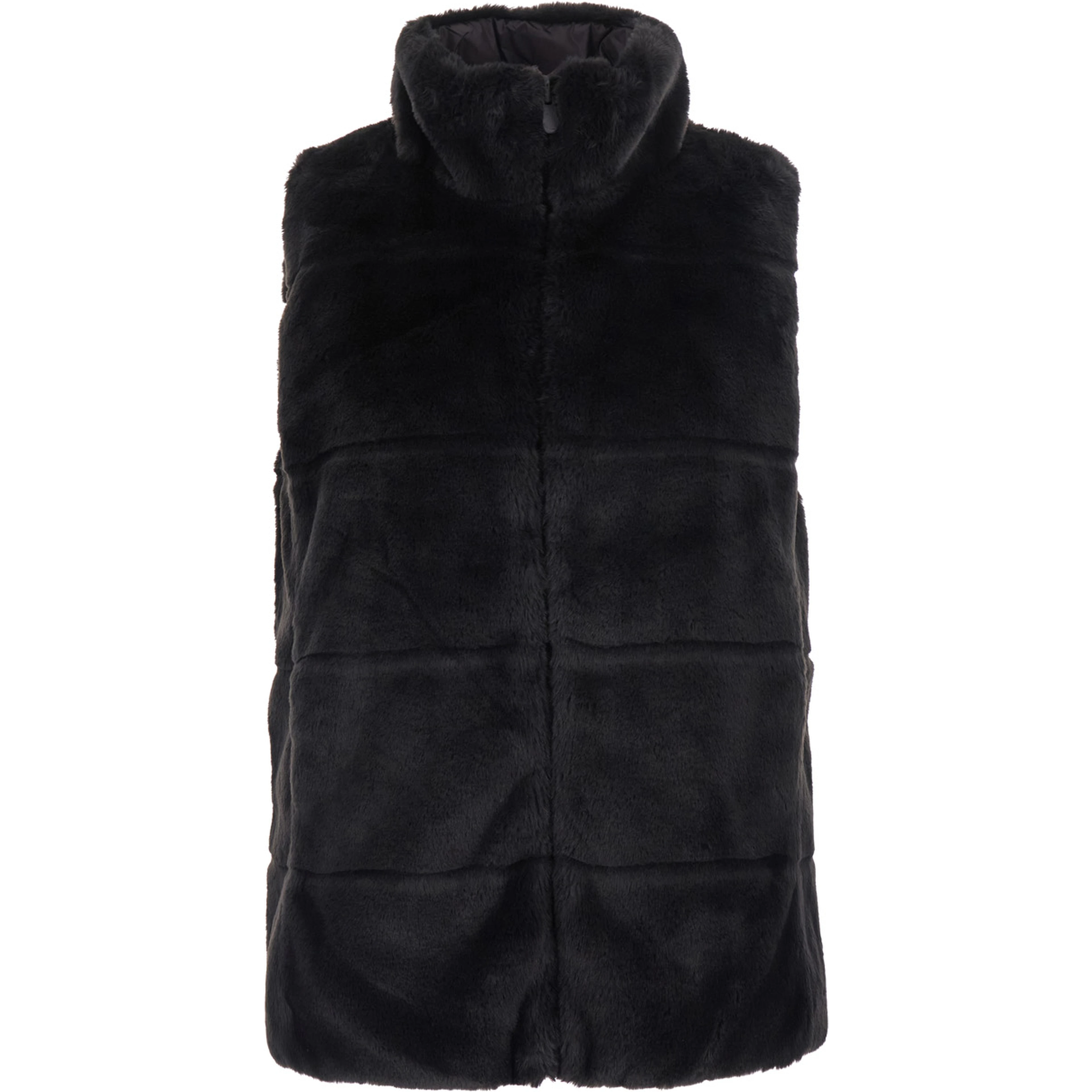 Vest NIVES FURY reversible with high collar and pockets Brown Unisex