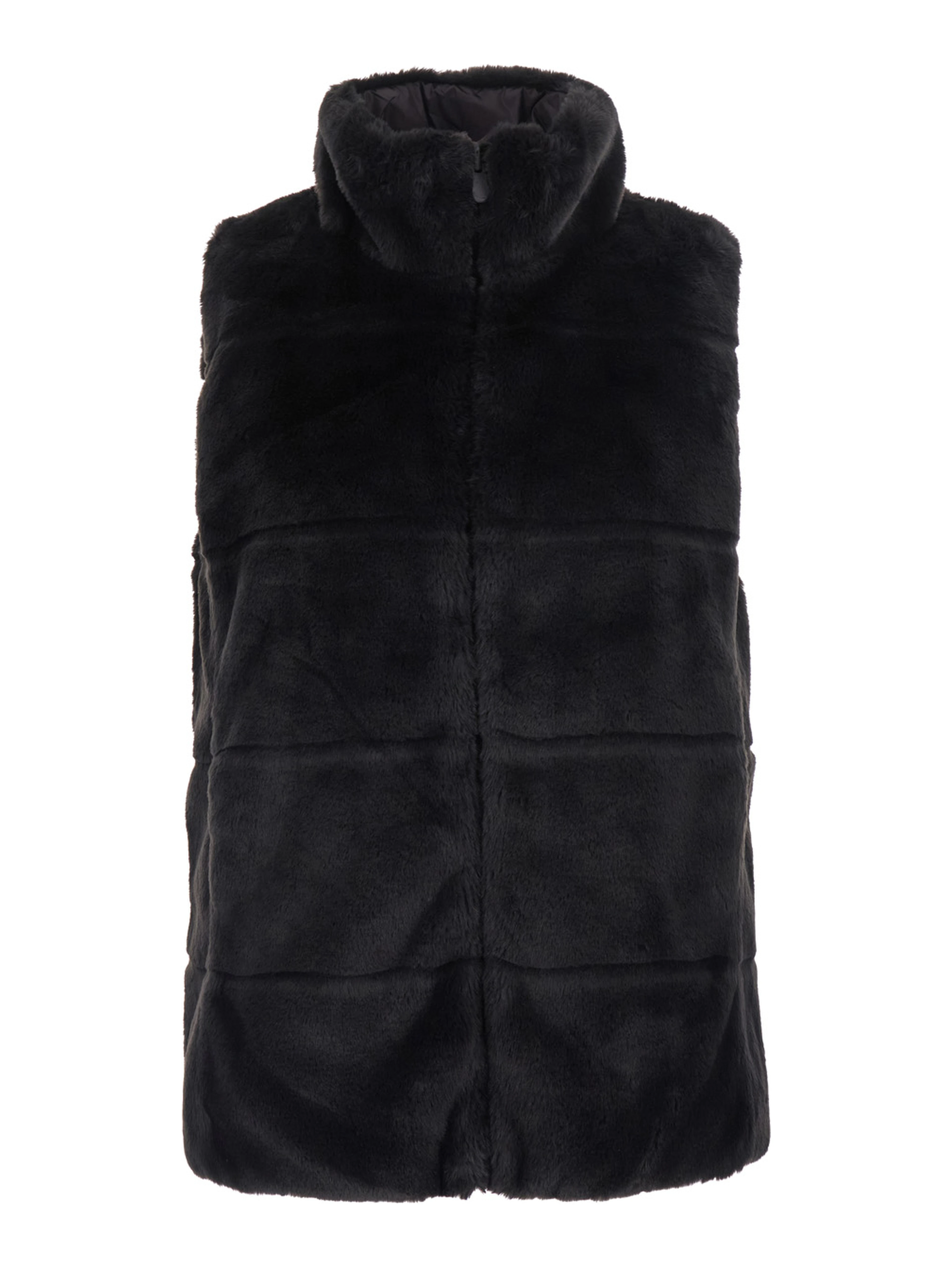 Vest NIVES FURY reversible with high collar and pockets Brown Unisex