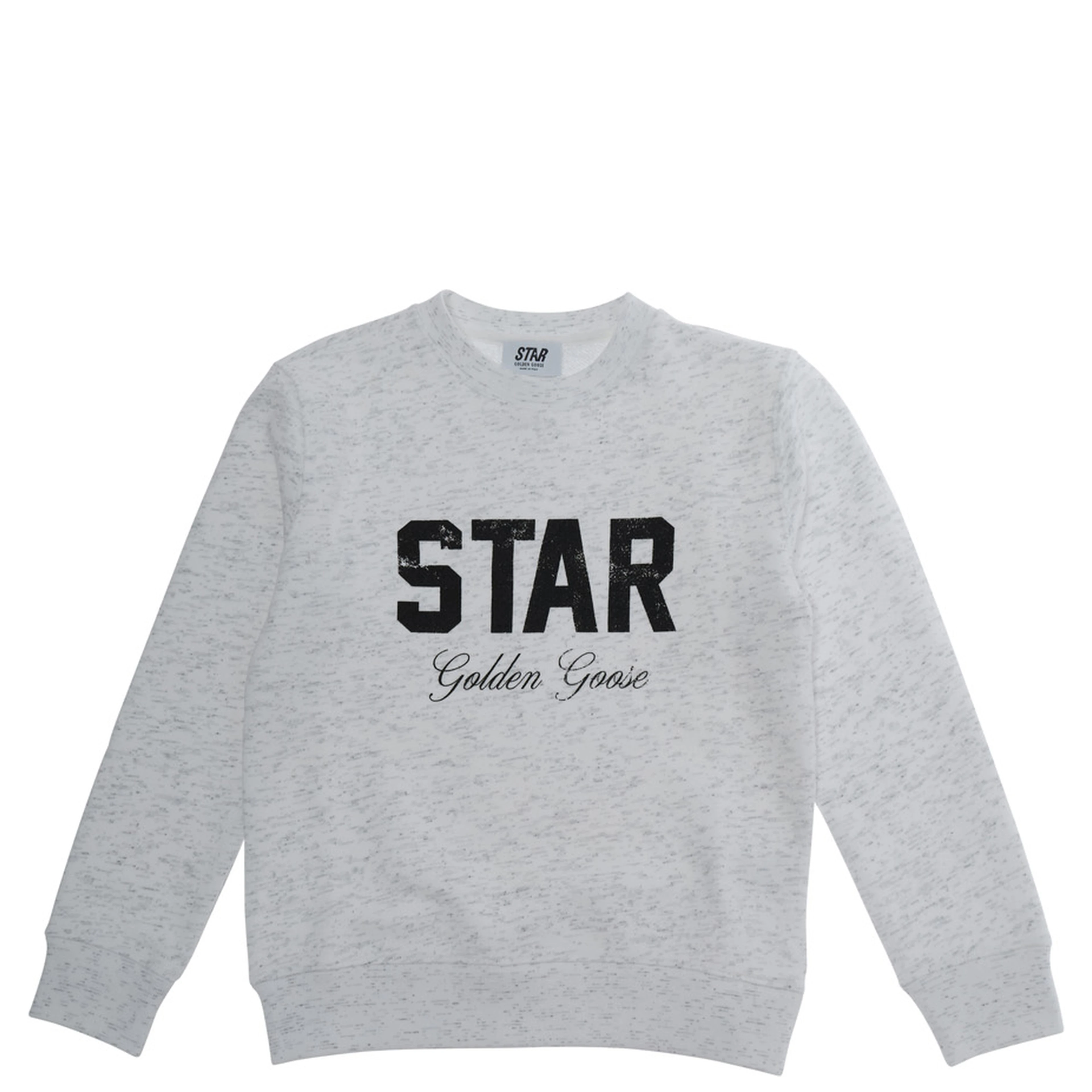 Sweatshirt STAR BOYS CREW NECK SWEATSHIRT with patch and print in cotton Gray Boy