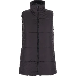 Vest NIVES FURY reversible with high collar and pockets Brown Unisex