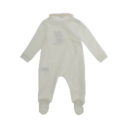 FOOTED ONESIE with collar and long sleeves in White Girl
