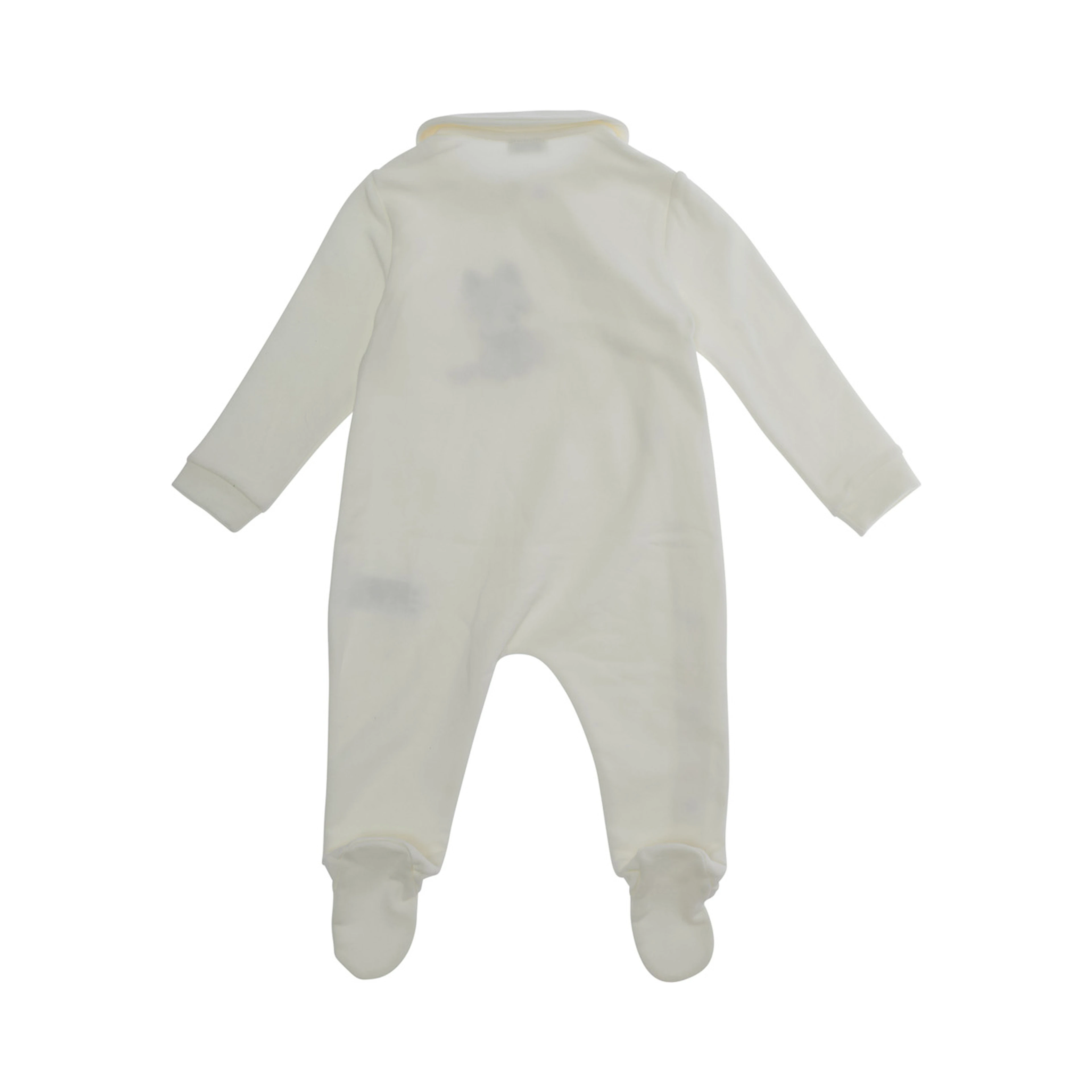 FOOTED ONESIE with collar and long sleeves in White Girl