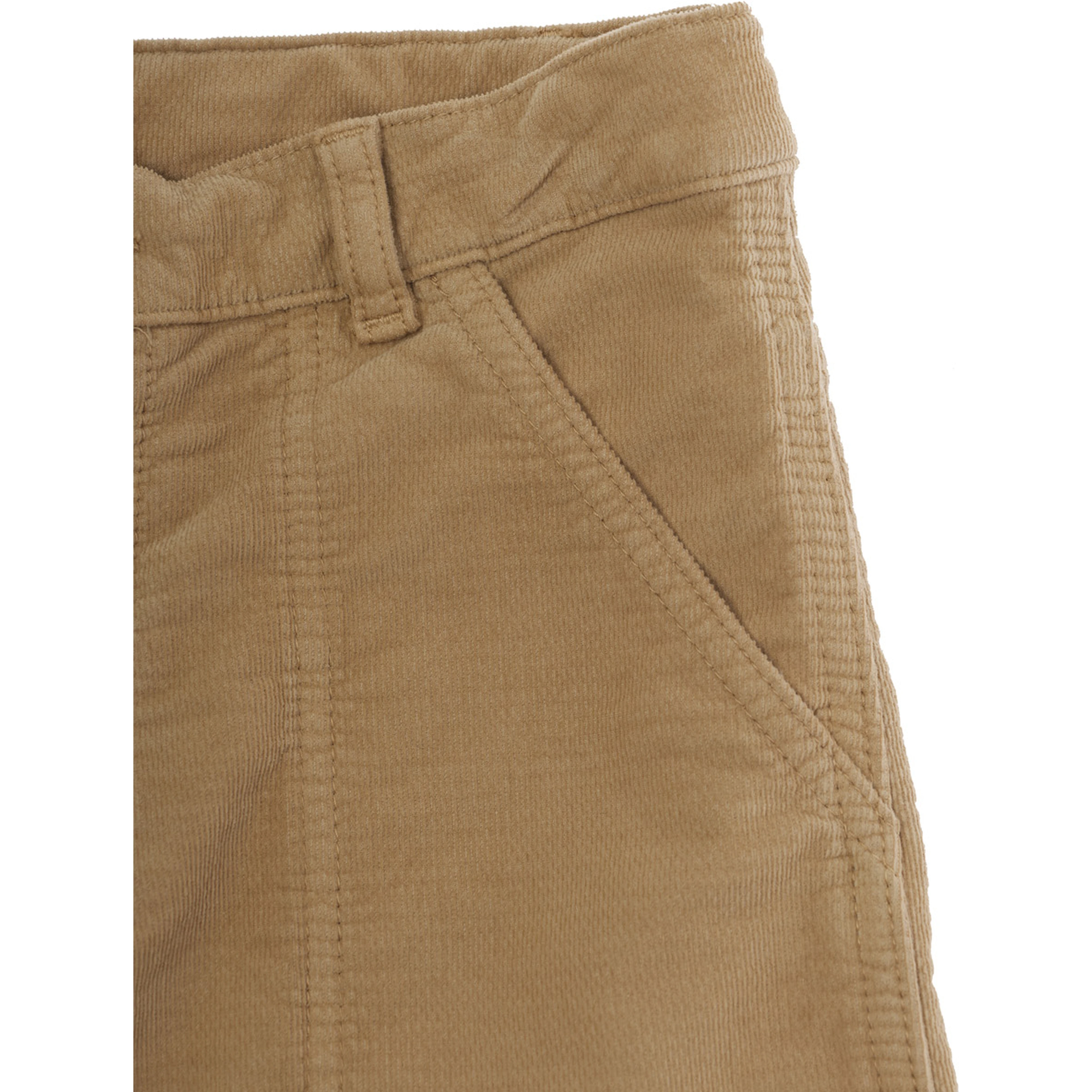 Long pants with pockets and straight hems in Brown fabric for Boy