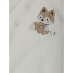 FOOTED ONESIE with collar and long sleeves in White Girl