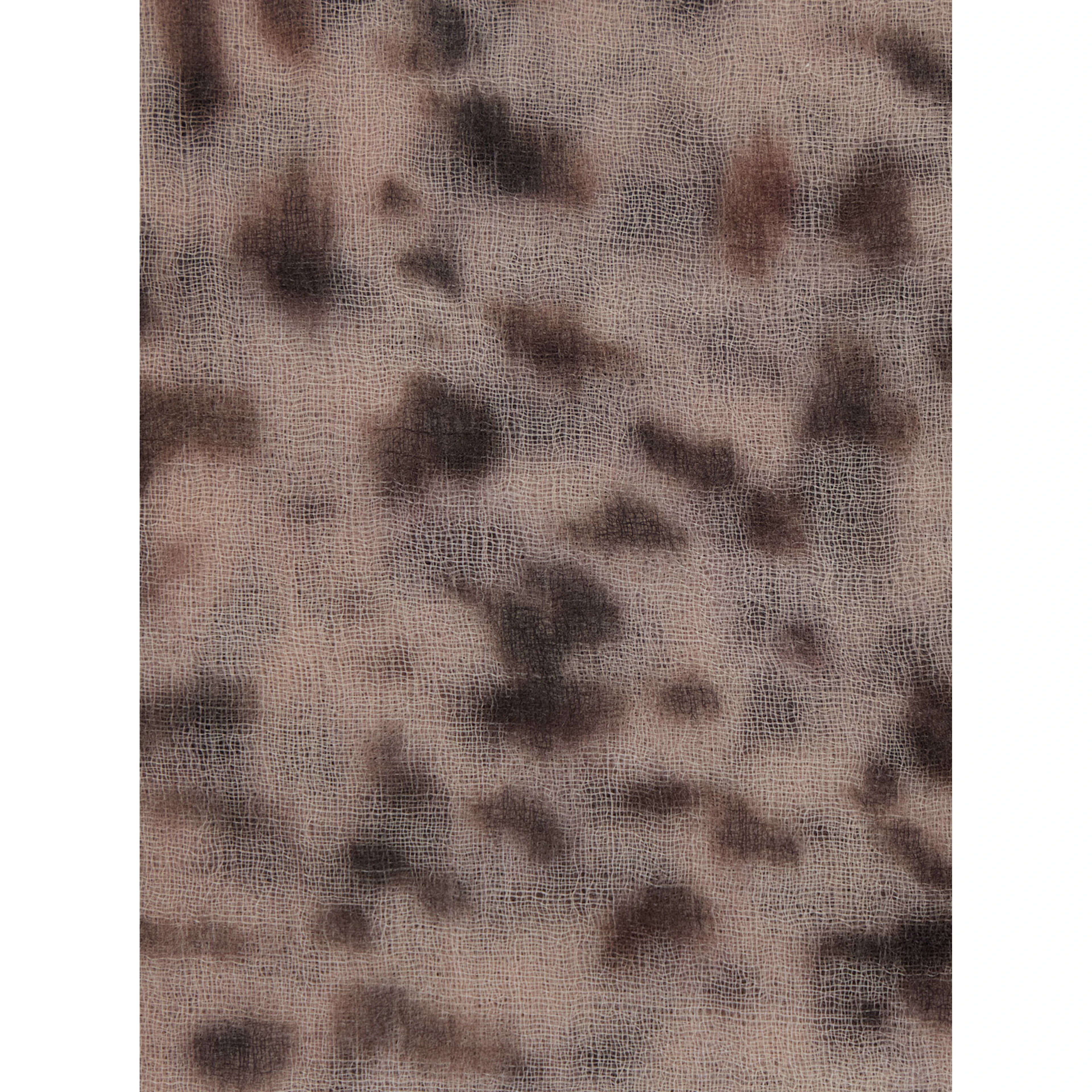 Beige Scarf with All-Over Print in Cashmere for Women