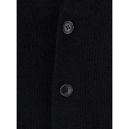 Lapel Jacket ML with Notched Revers and Front Closure in Black in Wool Men