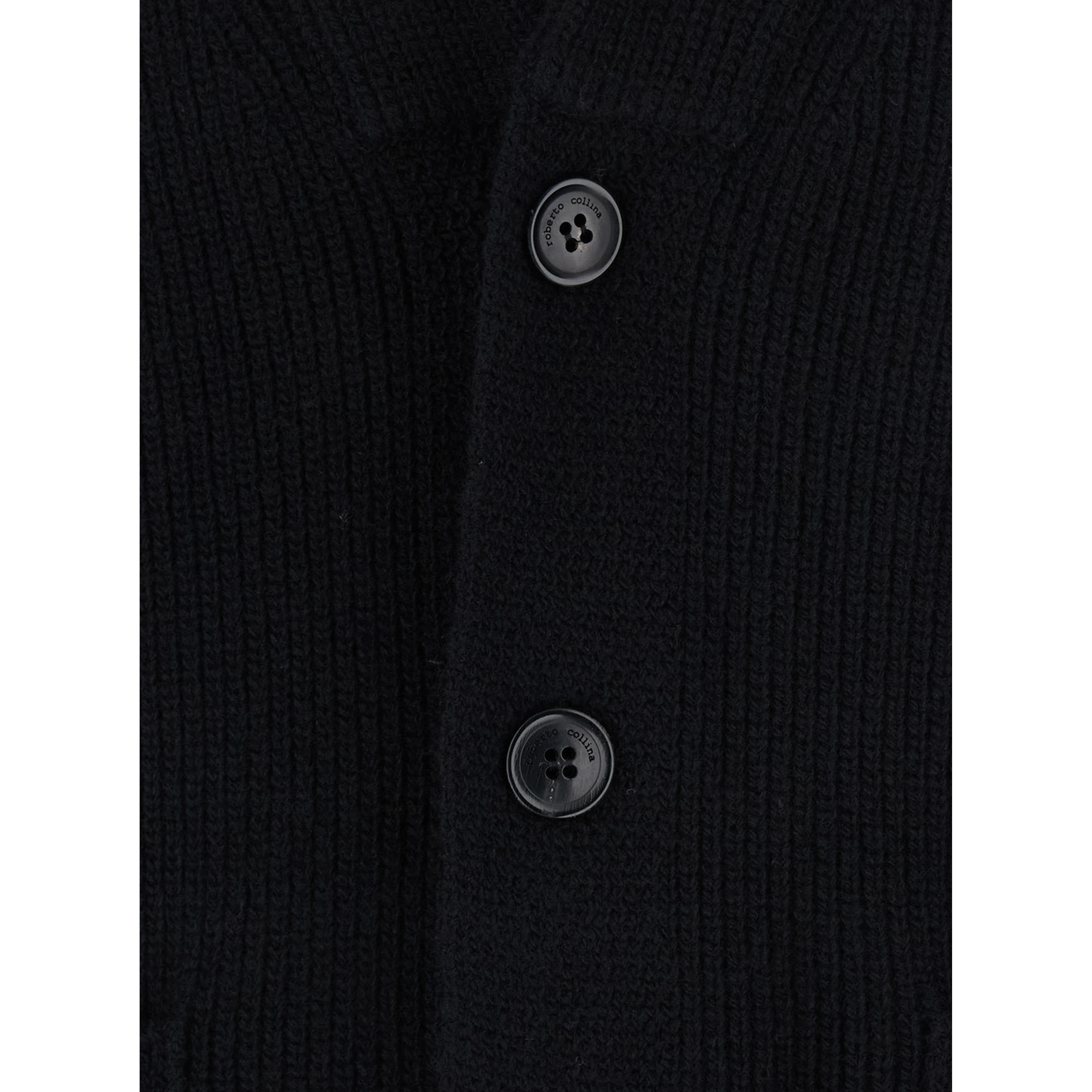 Lapel Jacket ML with Notched Revers and Front Closure in Black in Wool Men