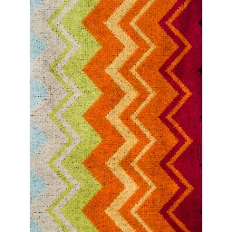 Giacomo Multicolor Cotton Towel Set with Zigzag Motif Unisex