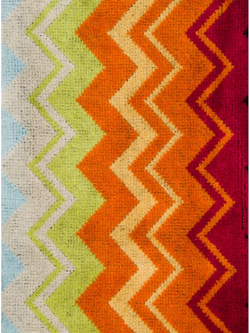 Giacomo Multicolor Cotton Towel Set with Zigzag Motif Unisex