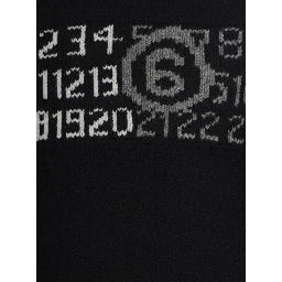 M61048MM08VMM6K62UM6900 is a sweater with a crew neck and long sleeves in black wool and nylon for boy