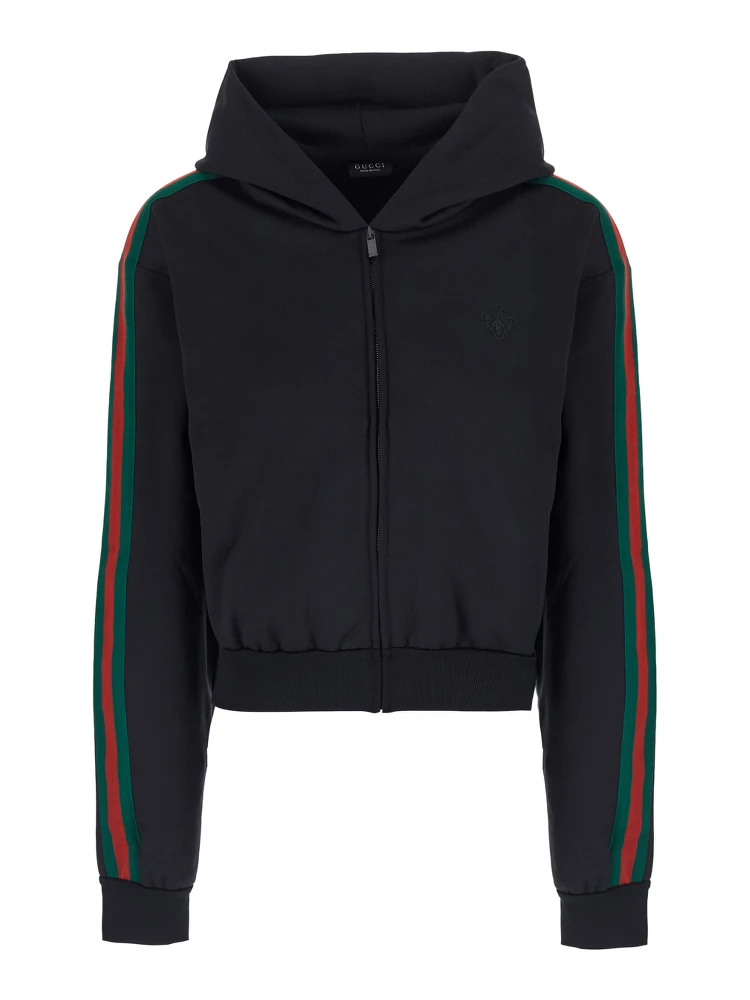 ZIP SWEAT COTTON STRETCH JERSEY