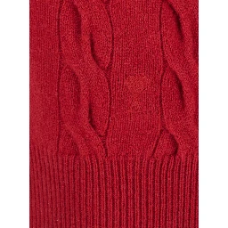 Sweater with round neck and AMI de Coeur logo in red for men