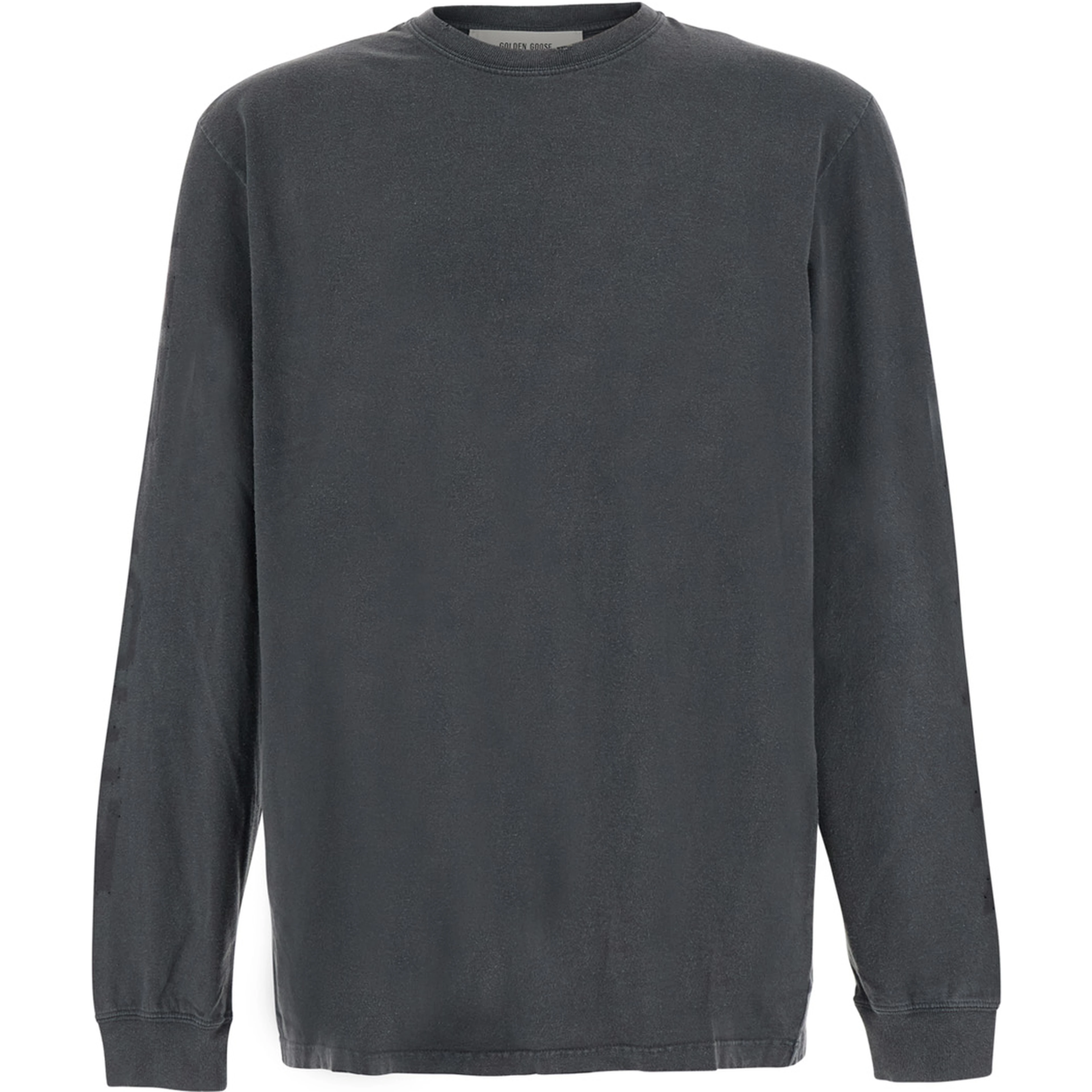 Long Sleeve T-shirt with long sleeves and round neck in COTTON Gray man