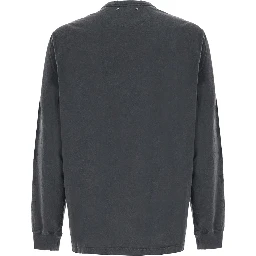 Long Sleeve T-shirt with long sleeves and round neck in COTTON Gray man