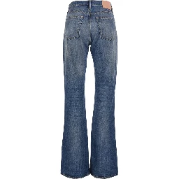 Blue Jeans with Five-Pocket Design in Denim