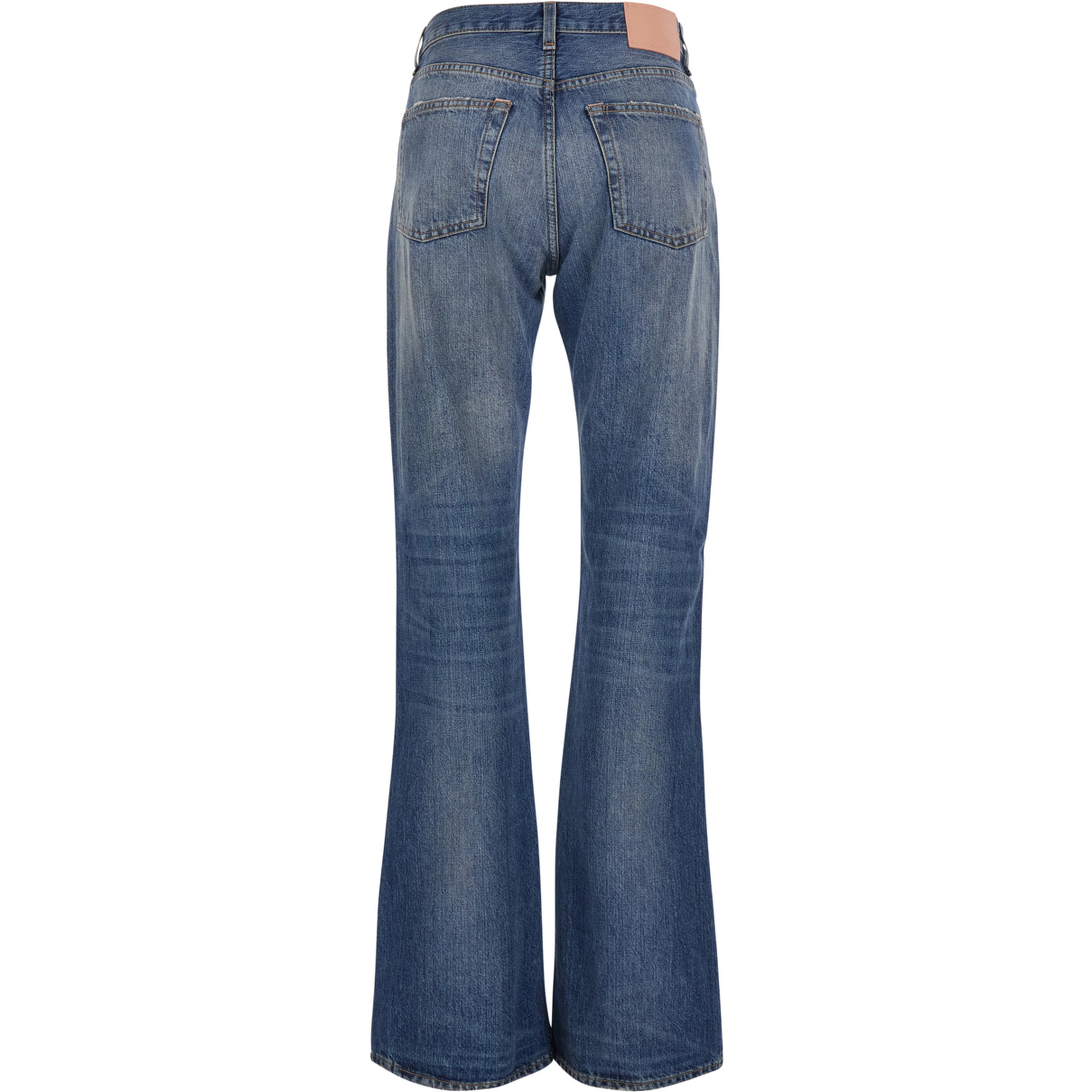 Blue Jeans with Five-Pocket Design in Denim