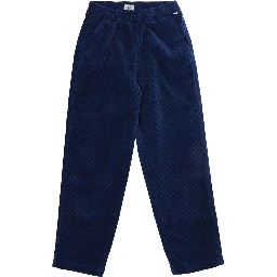 Long pants with pockets and ribbed hems, in cotton, blue, Boy