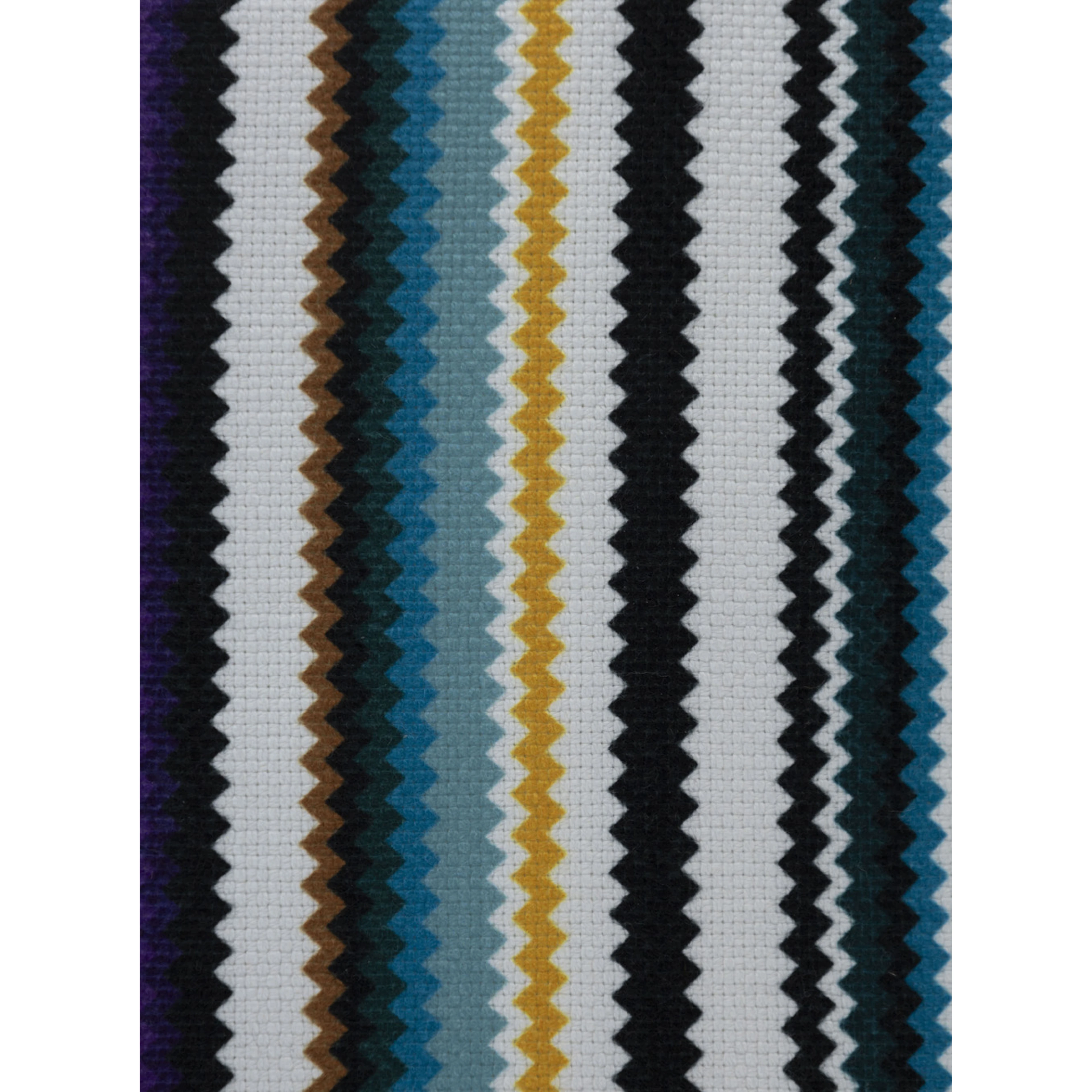 Outdoor Cushion with Zigzag Motif in Multicolor Tech Fabric and Polyester Unisex