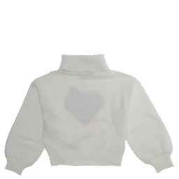 Sweater with round neck and long sleeves in Tech Fabric white for Boy