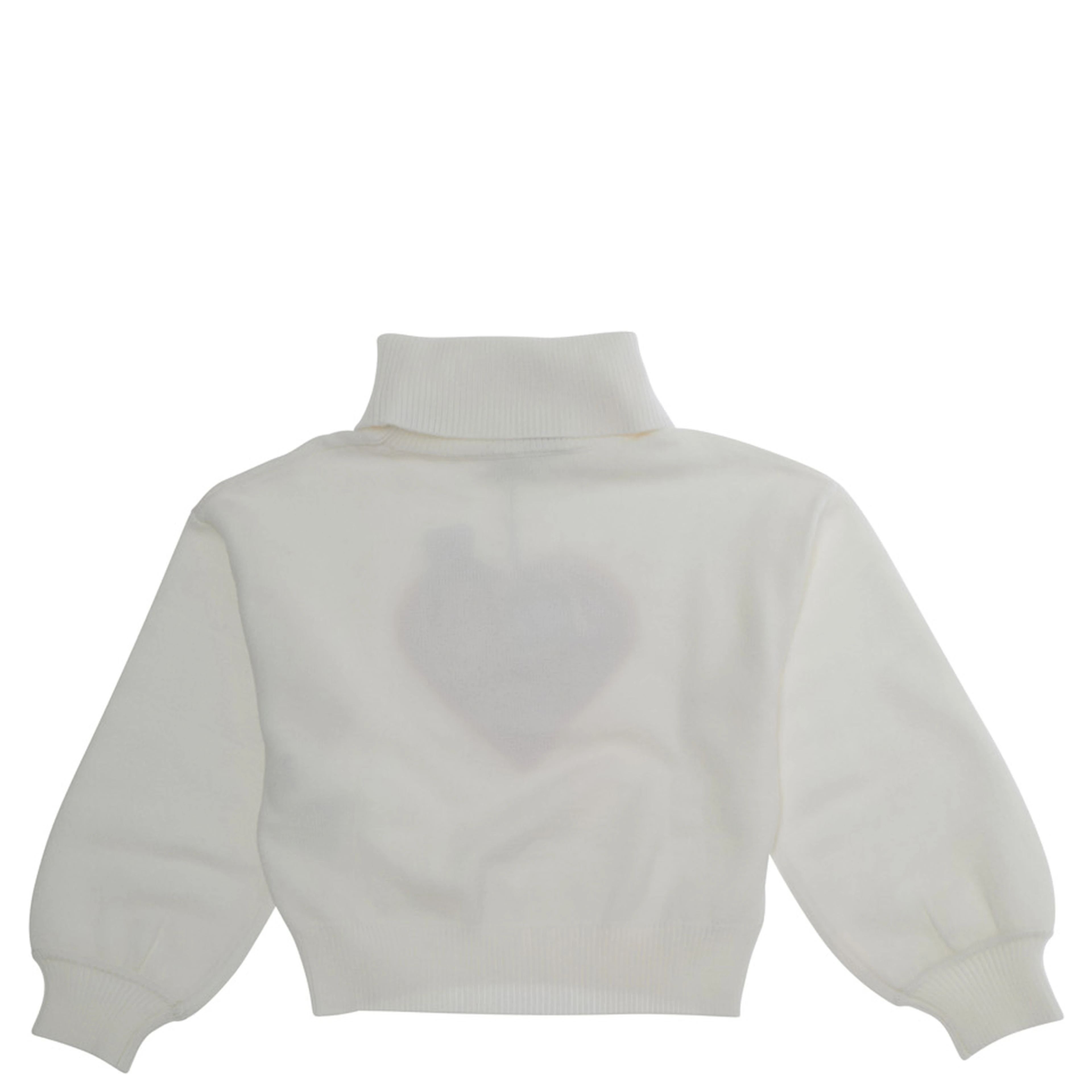 Sweater with round neck and long sleeves in Tech Fabric white for Boy