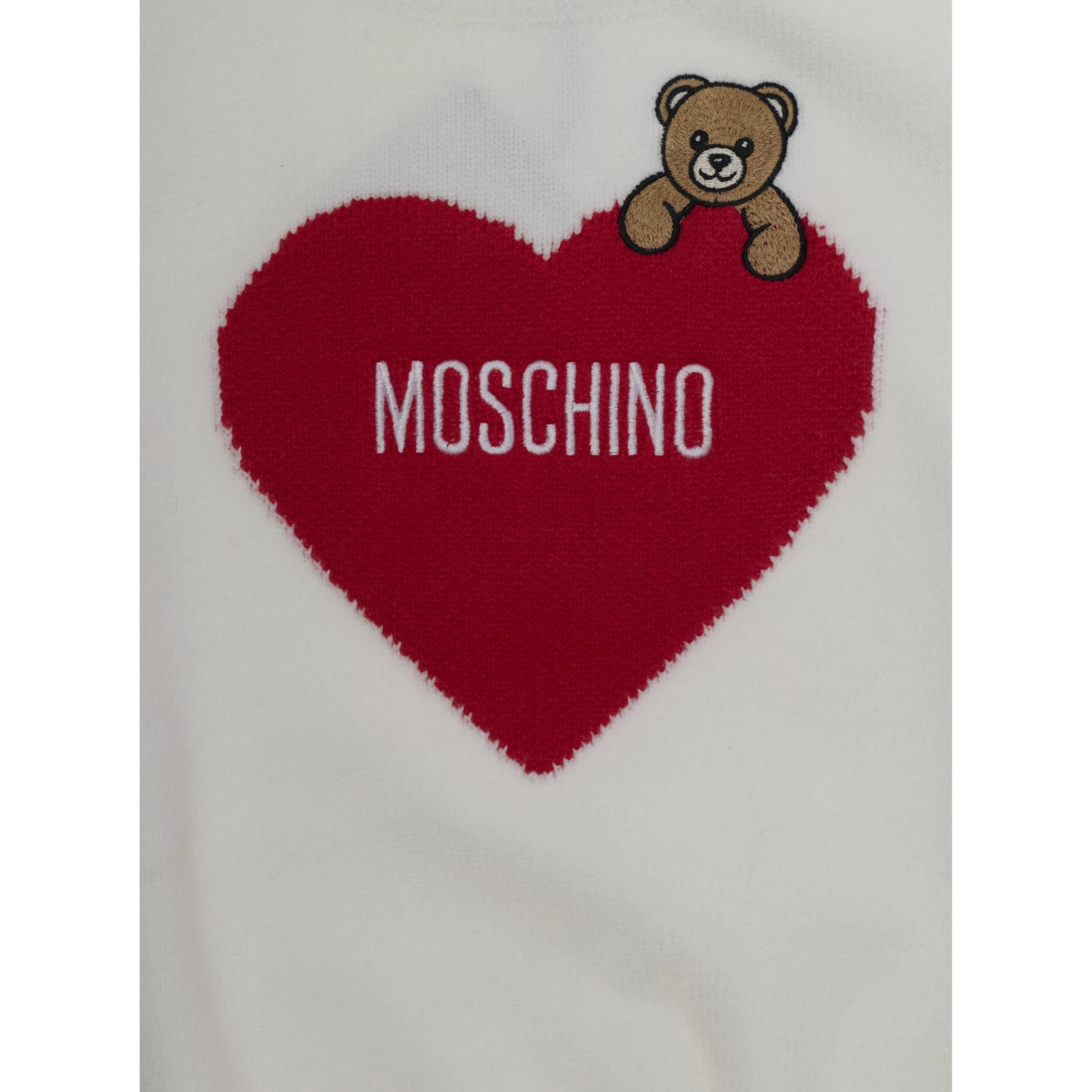 Sweater with round neck and long sleeves in Tech Fabric white for Boy