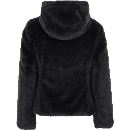 Down jacket LAILA FURY reversible with high collar and pockets Brown Woman