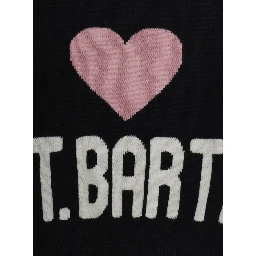 MC2 SAINT BARTH KIDS Black crew-neck wool sweater junior