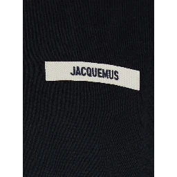 T-Shirt Le T-Shirt Gros Grain Crew Neck with Logo Patch on the Front in Black Cotton for Men