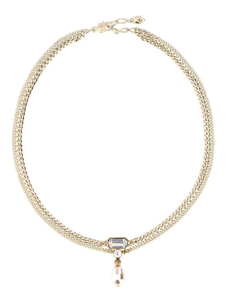SKL & CRYSTAL NECK.