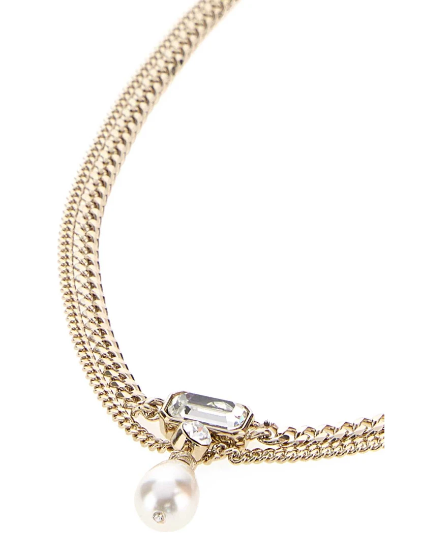SKL & CRYSTAL NECK.