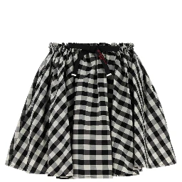 RUSHED MINI SKIRT
