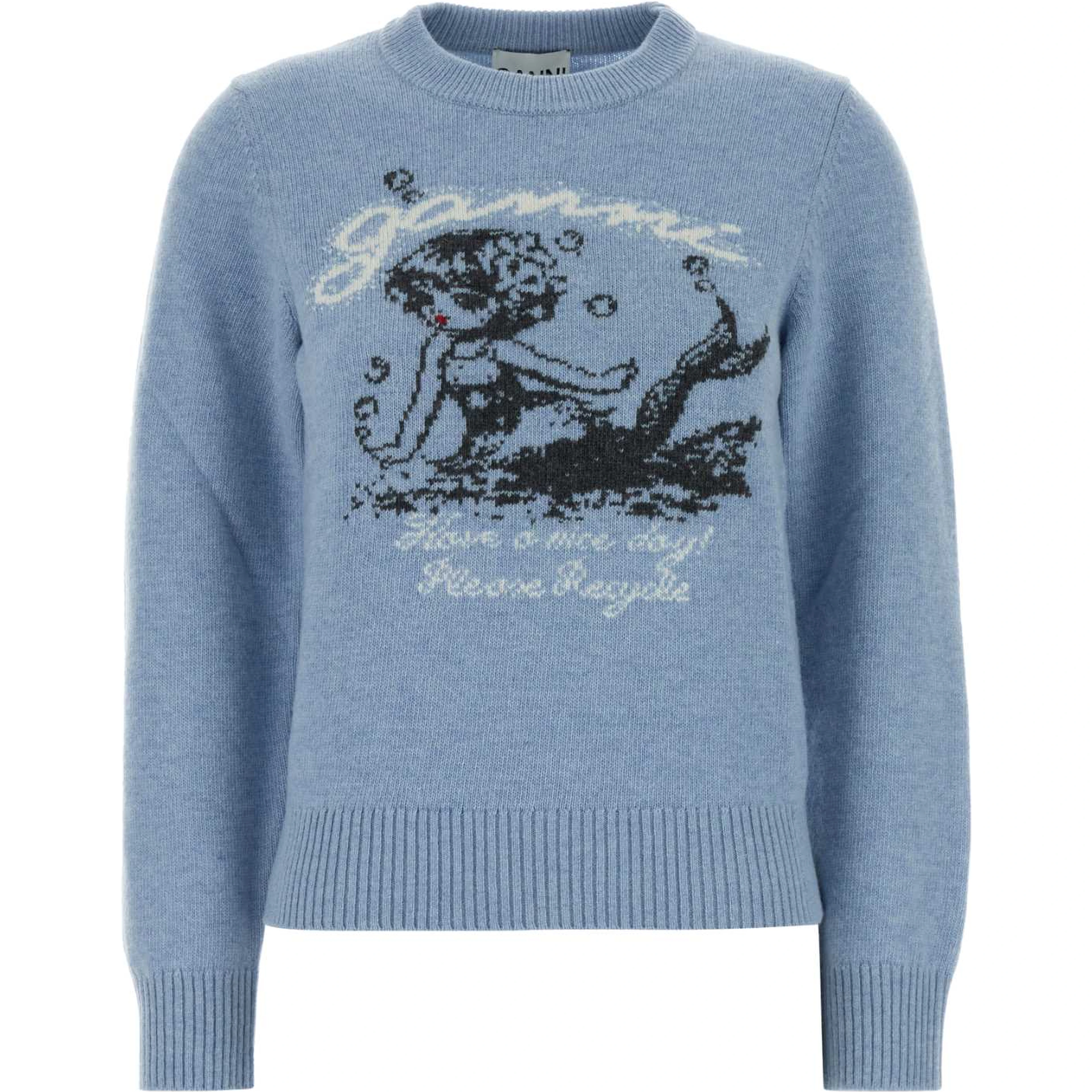 Graphic Wool Sweater Mermaid