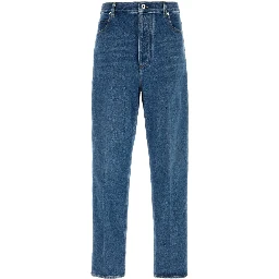 DENIM CON GAMBA MORBIDA E DETTAGLIO IN PELLE SUL B