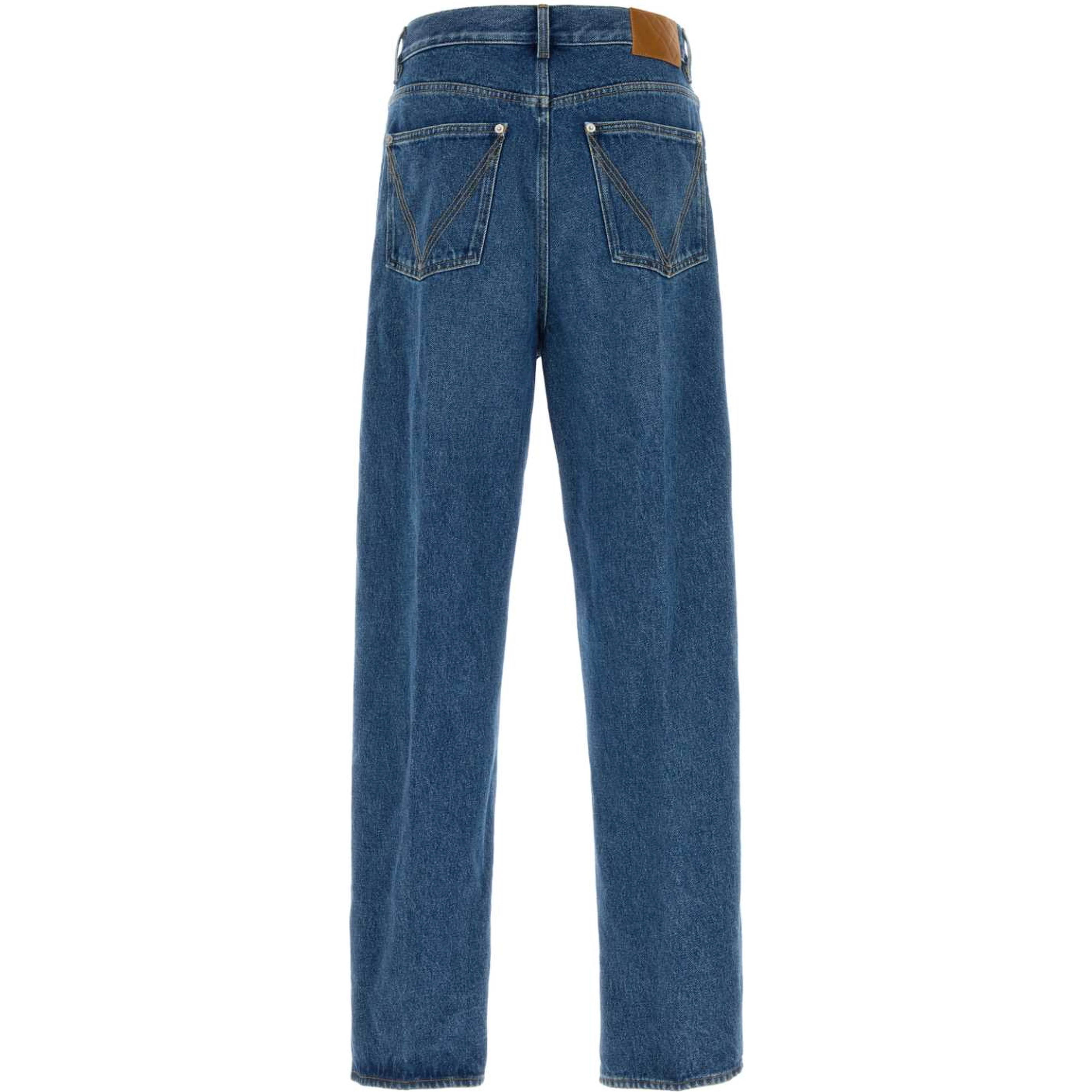 DENIM CON GAMBA MORBIDA E DETTAGLIO IN PELLE SUL B
