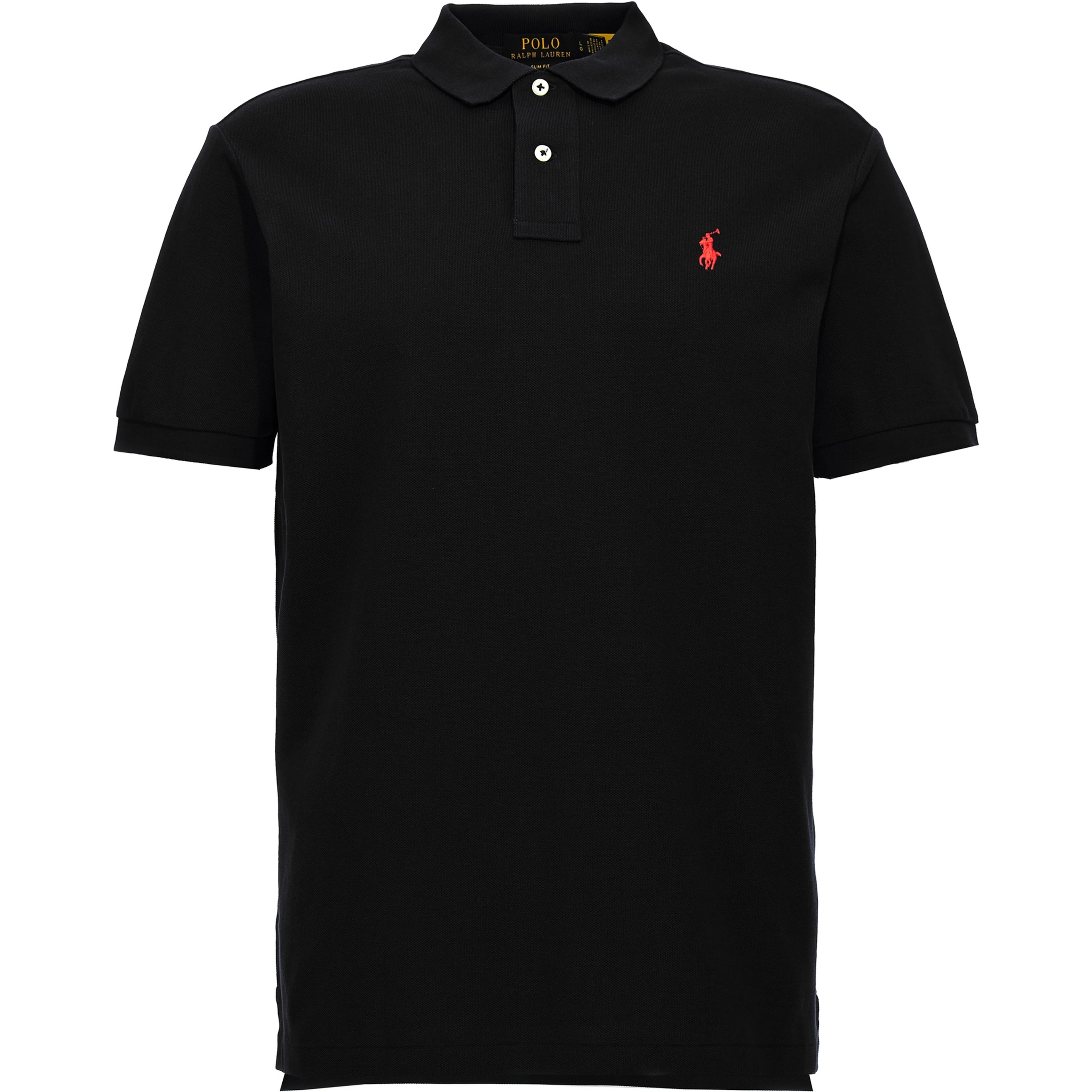 Black Cotton Polo Shirt