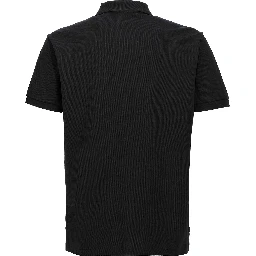 Black Cotton Polo Shirt