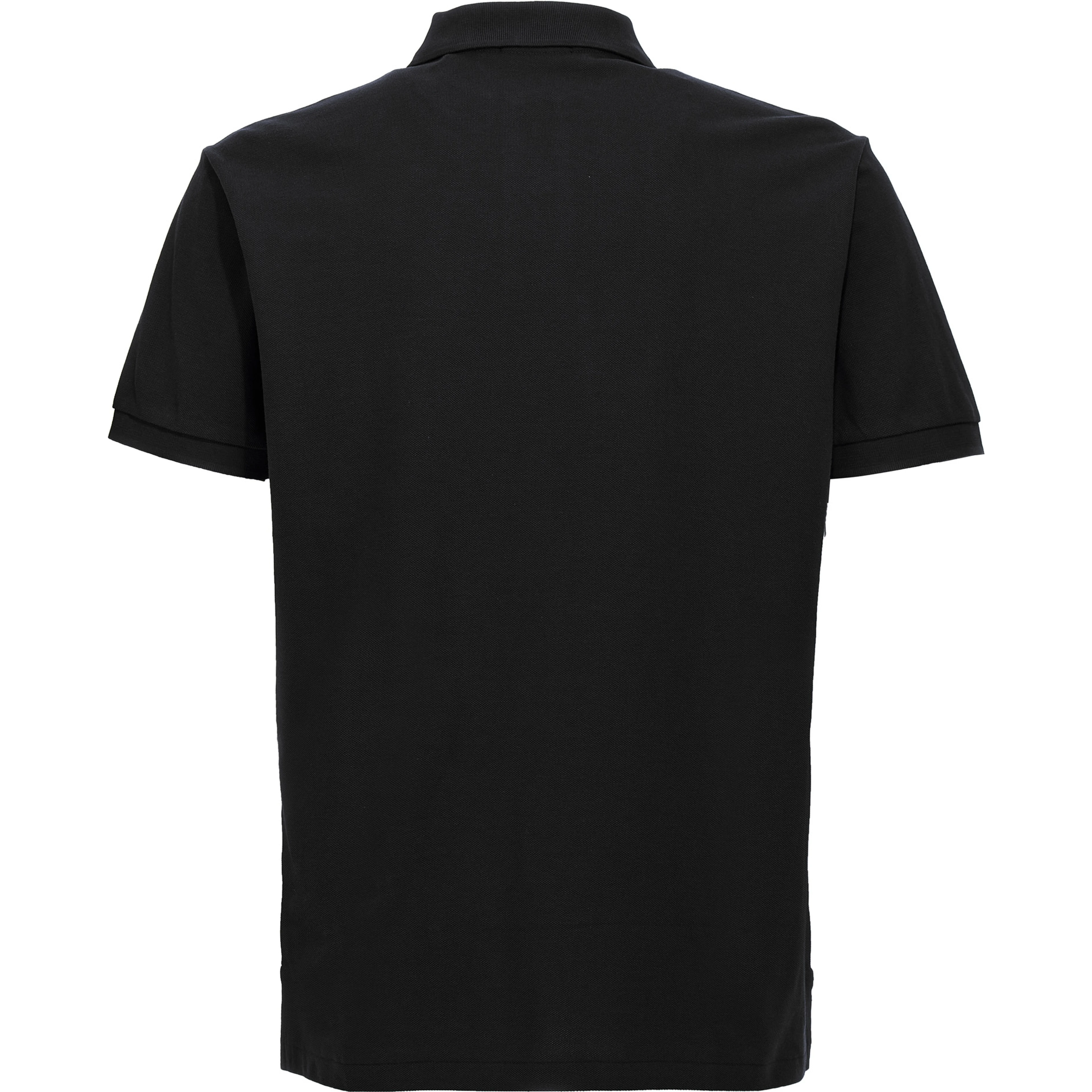 Black Cotton Polo Shirt