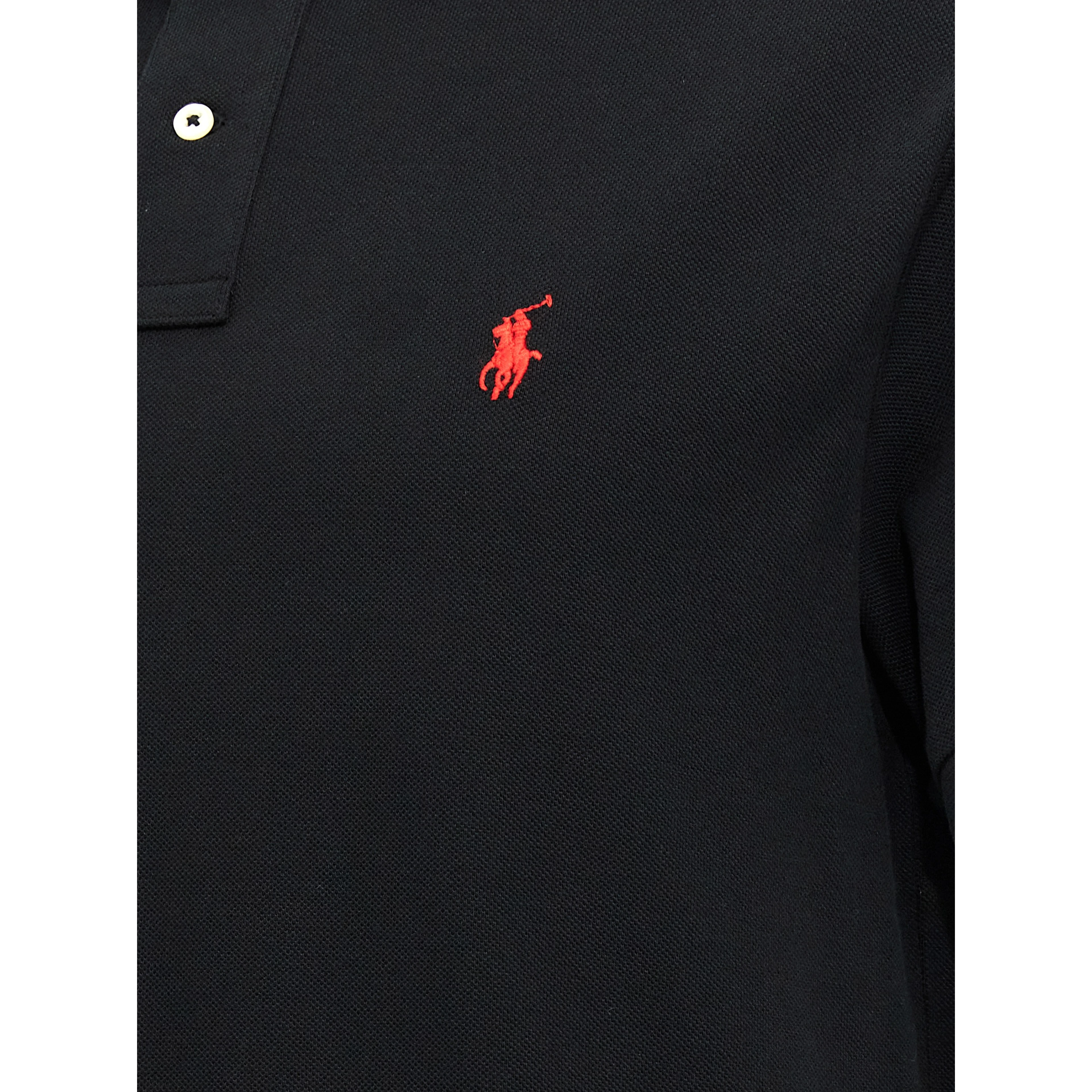 Black Cotton Polo Shirt