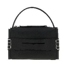 Black Calfskin Shoulder Bag