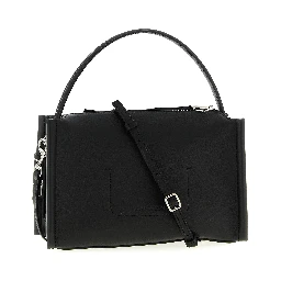 Black Calfskin Shoulder Bag