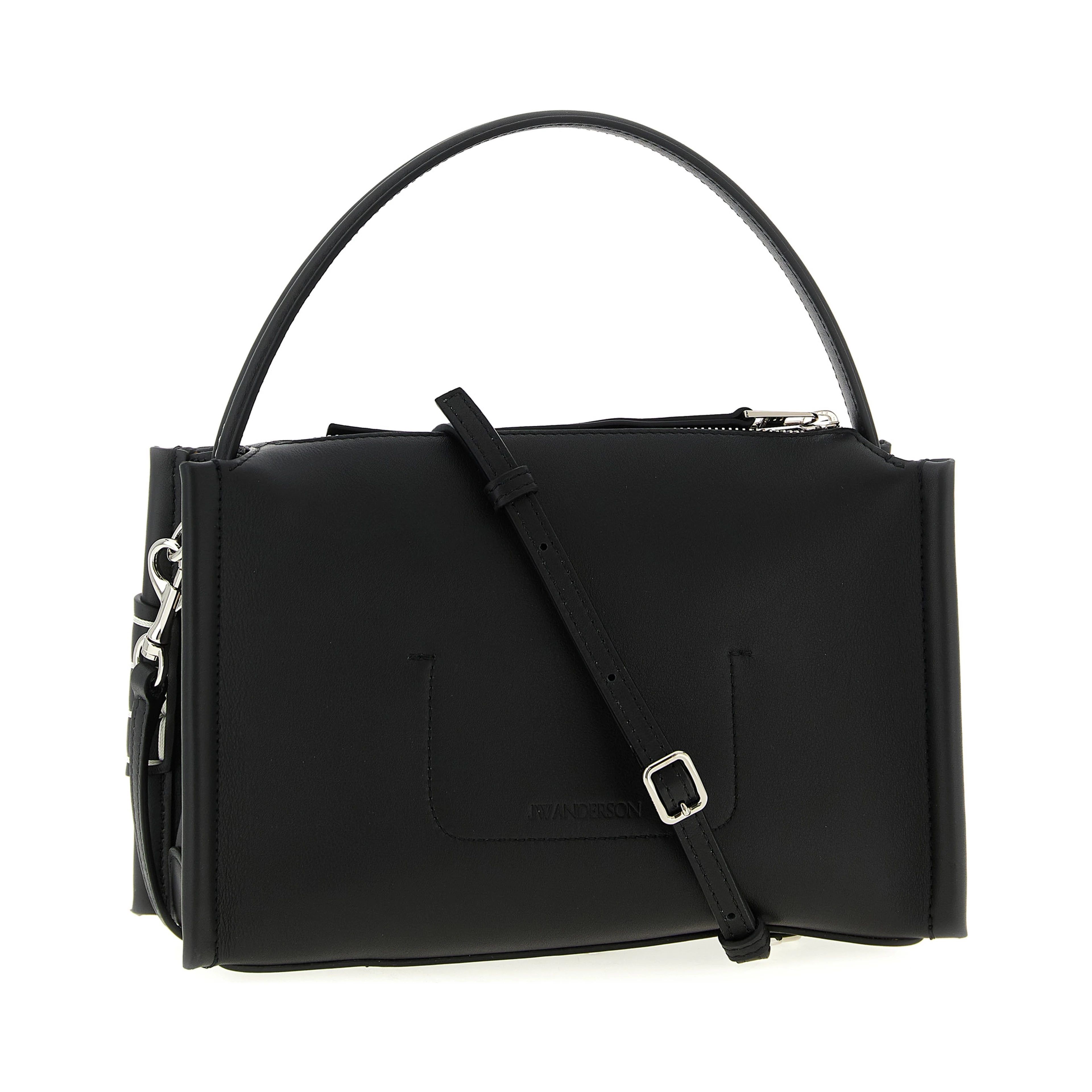 Black Calfskin Shoulder Bag
