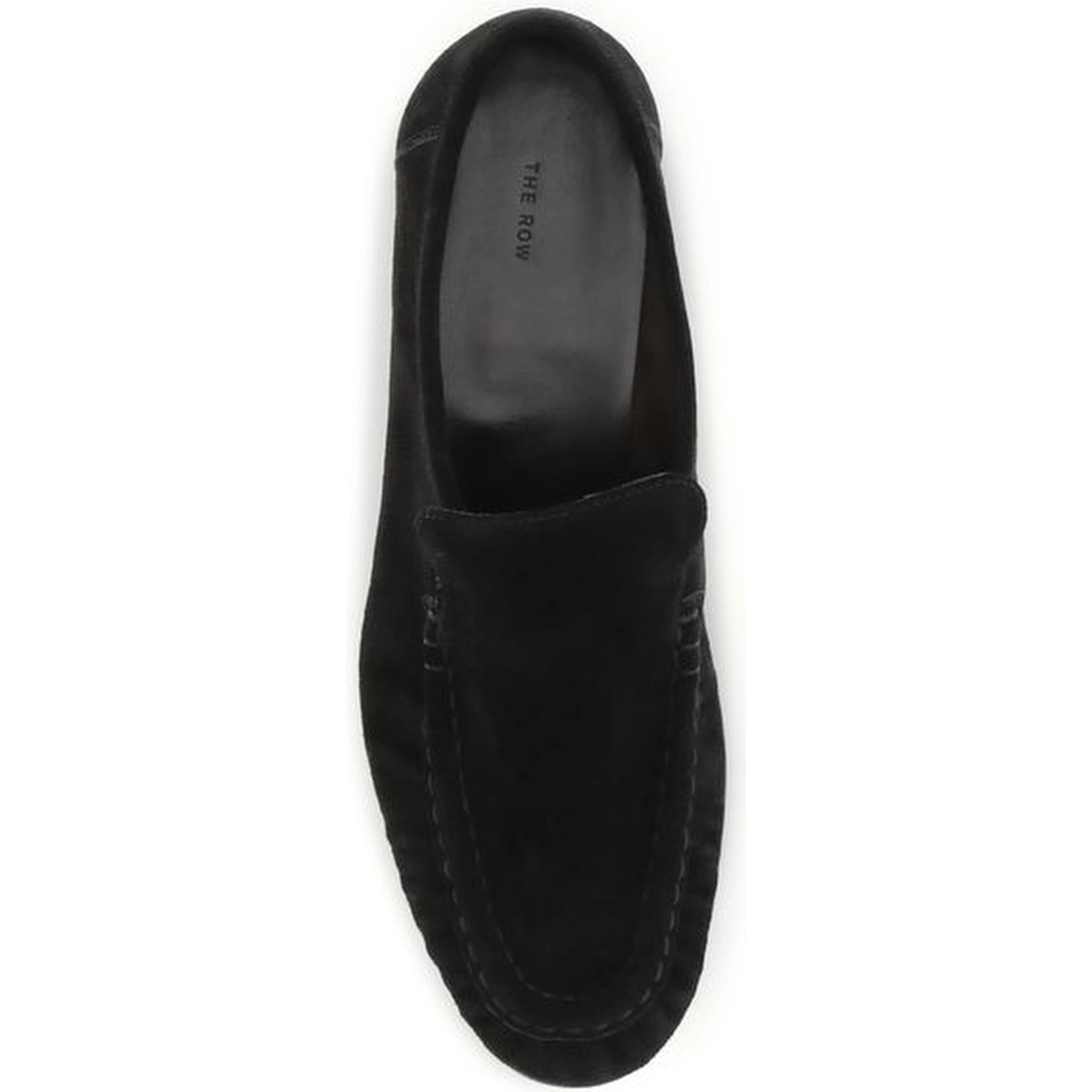 Black Suede Leather Slip-On Loafers
