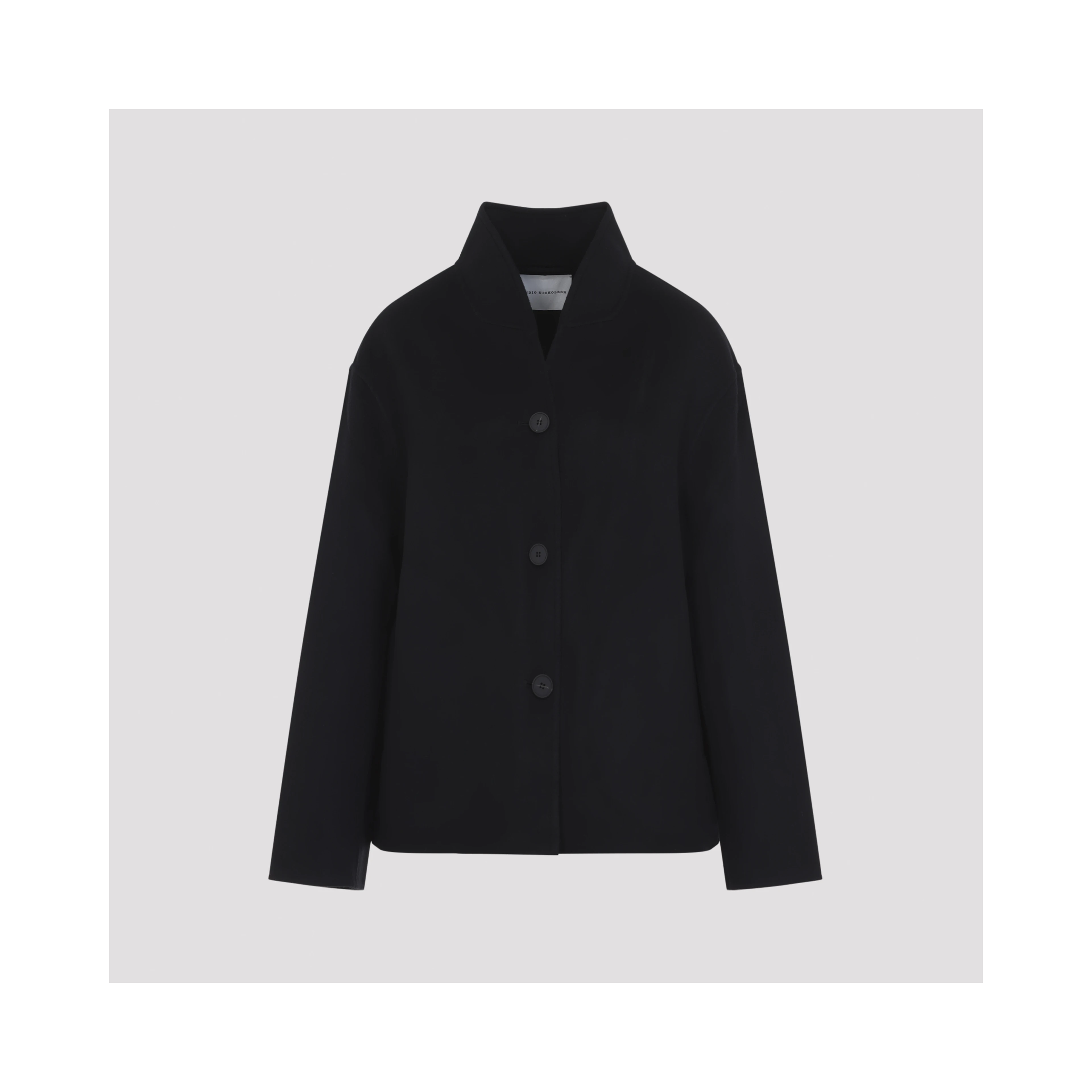 RHINE STAND COLLAT DOUBLE FACED JACKET