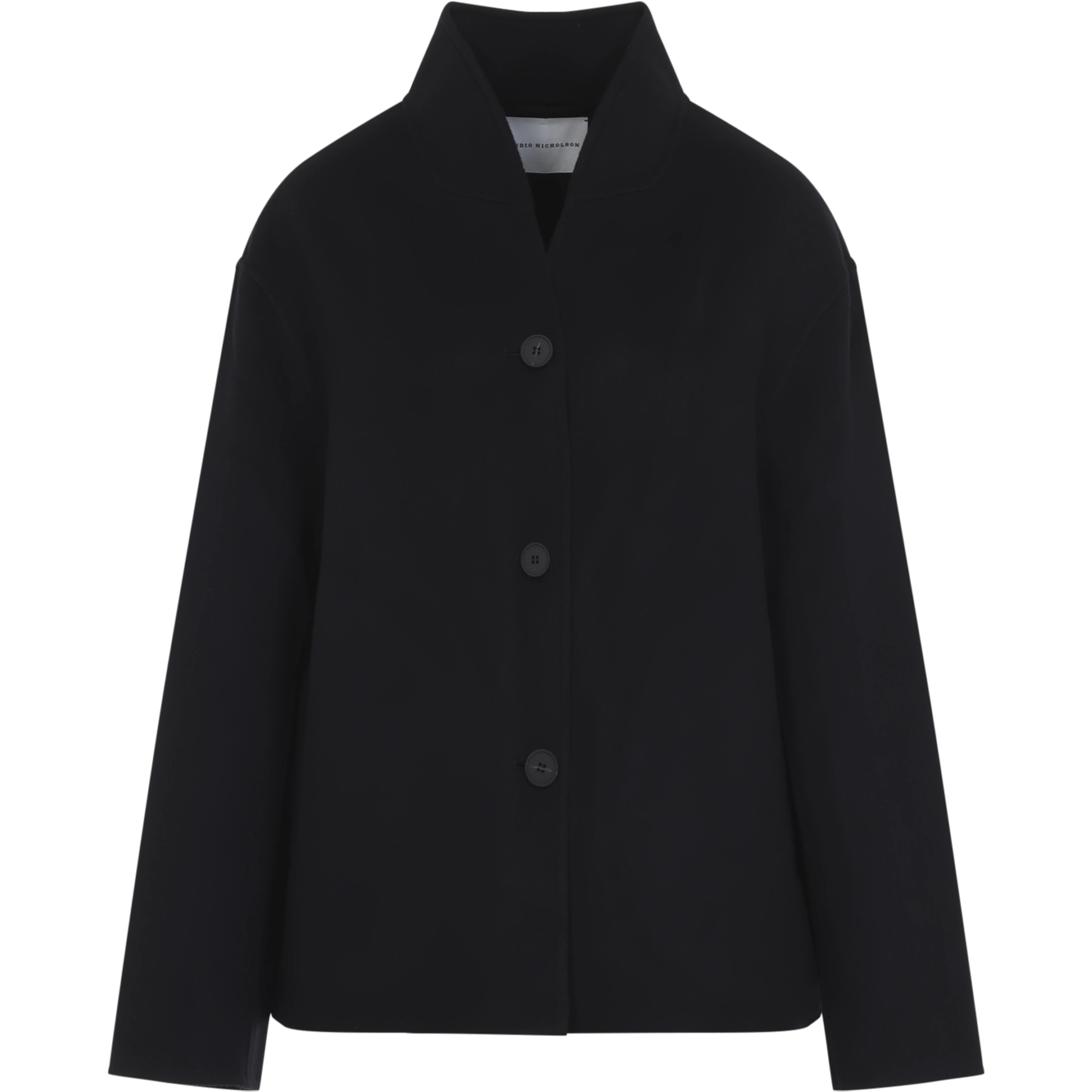 RHINE STAND COLLAT DOUBLE FACED JACKET